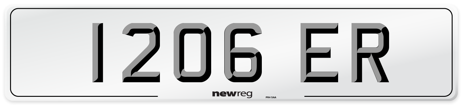 1206 ER Number Plate from New Reg